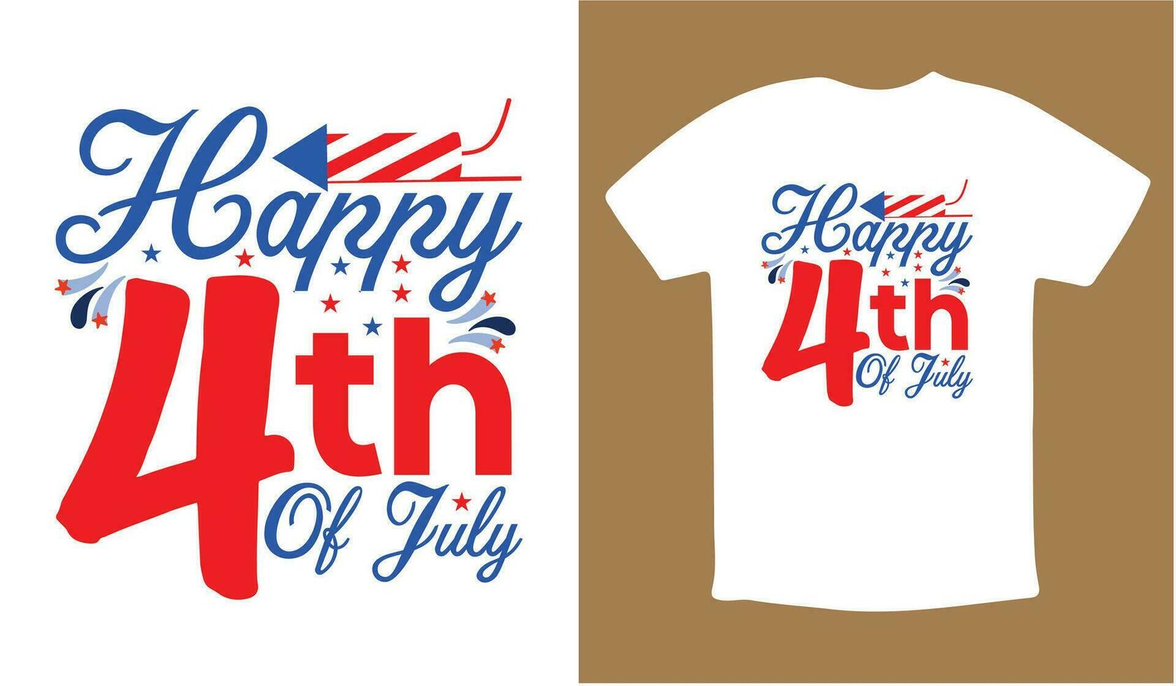 Happy 4th Of July T-shirt vector