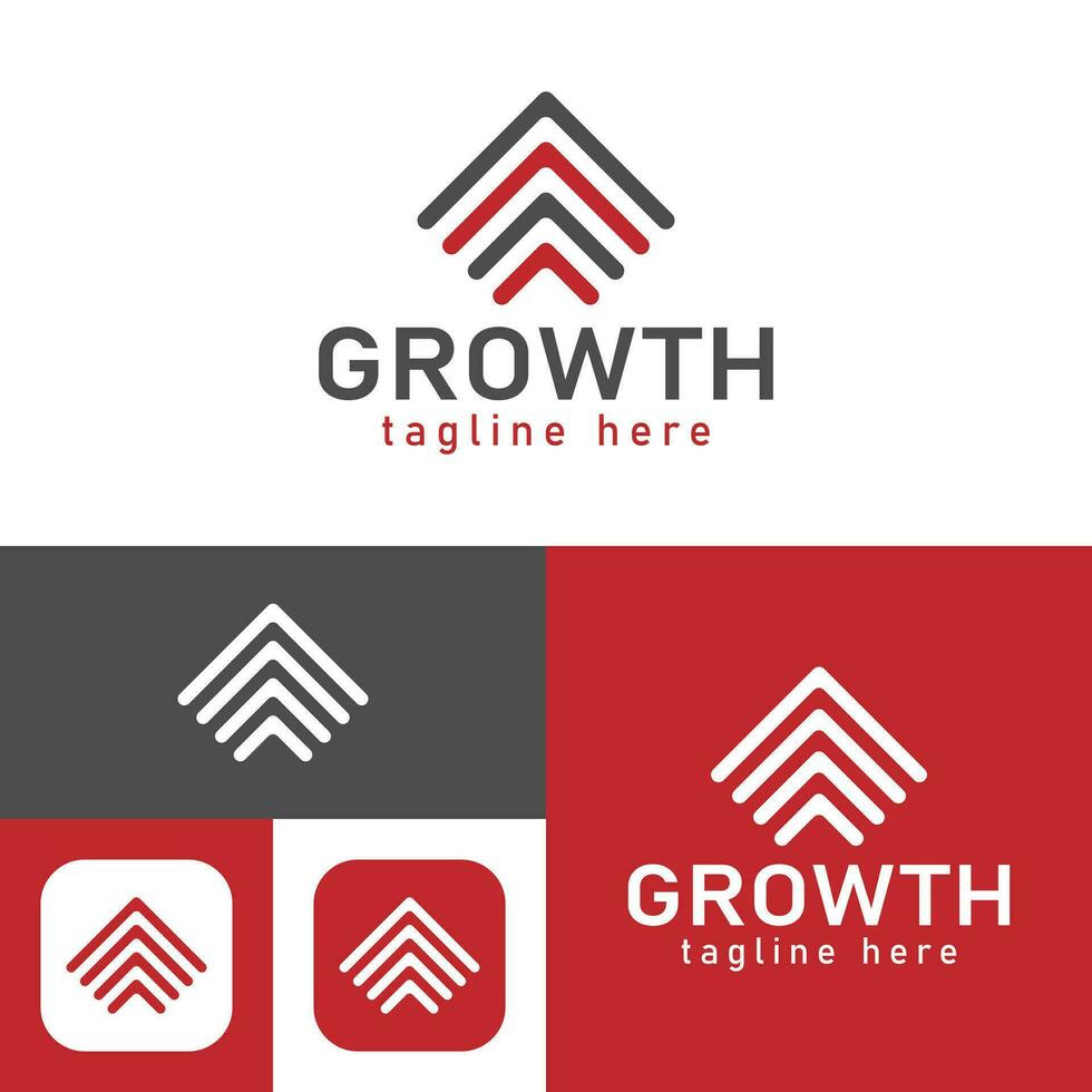 Finance growth Logo Template Design.Business arrow up icon. Vector illustration.Silhouette. Symbol of financial independence.
