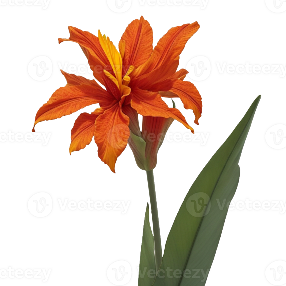 canna fiore rosso bellezza flora verde foglia per decorazione png