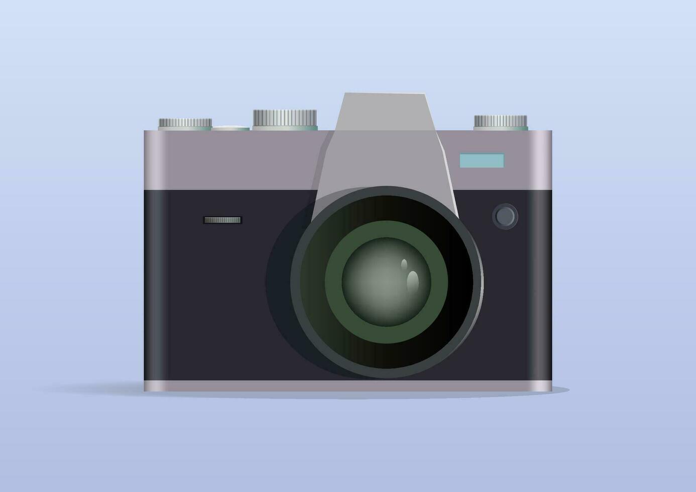 Vintage SLR-camera isolated vector