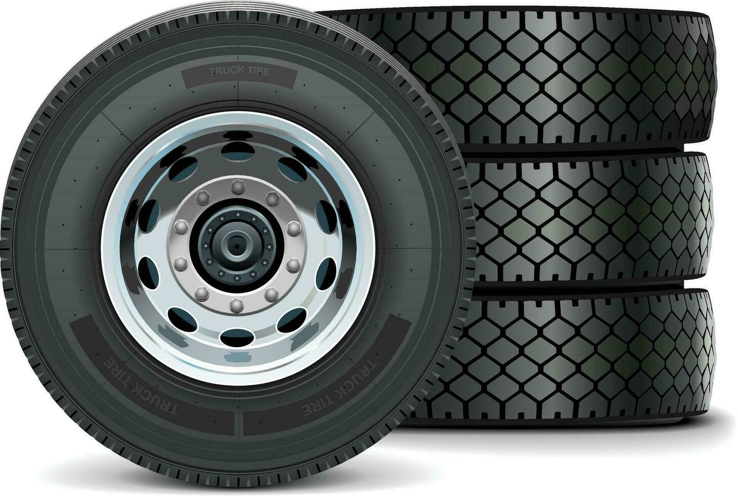 Truck Tires Material Vector Design
