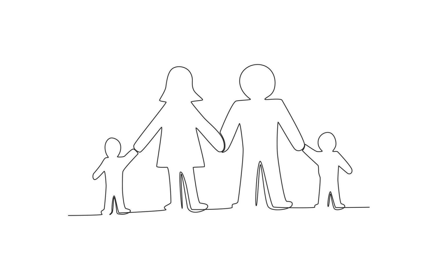 A family holding hands form a population vector