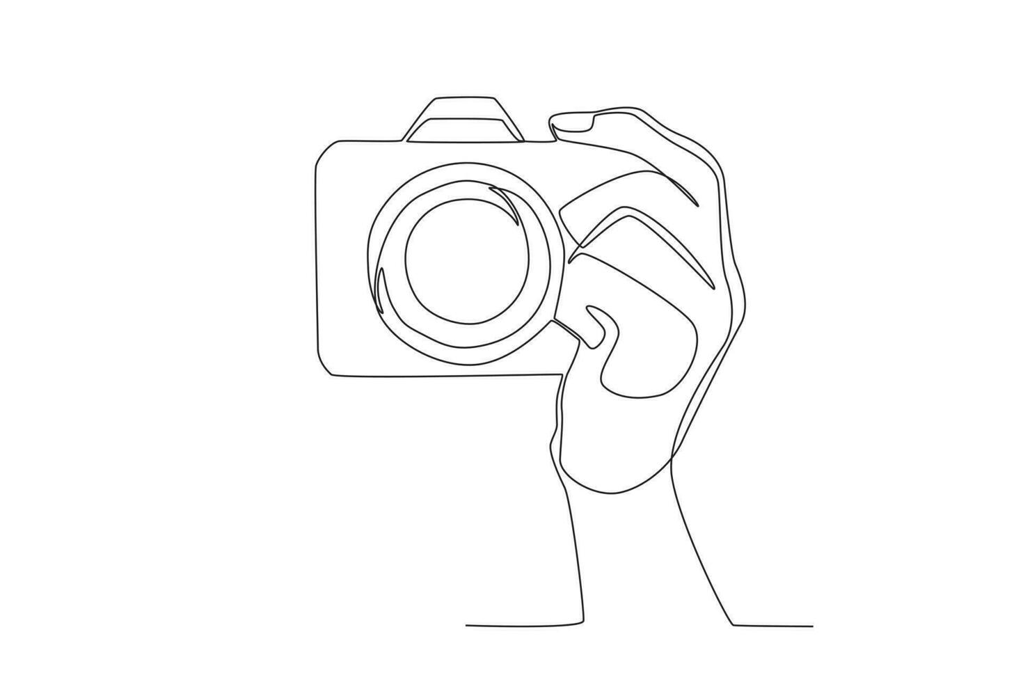 un mano fotografiando el objeto vector