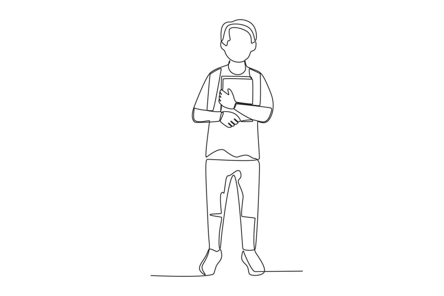 A well-dressed student to school vector