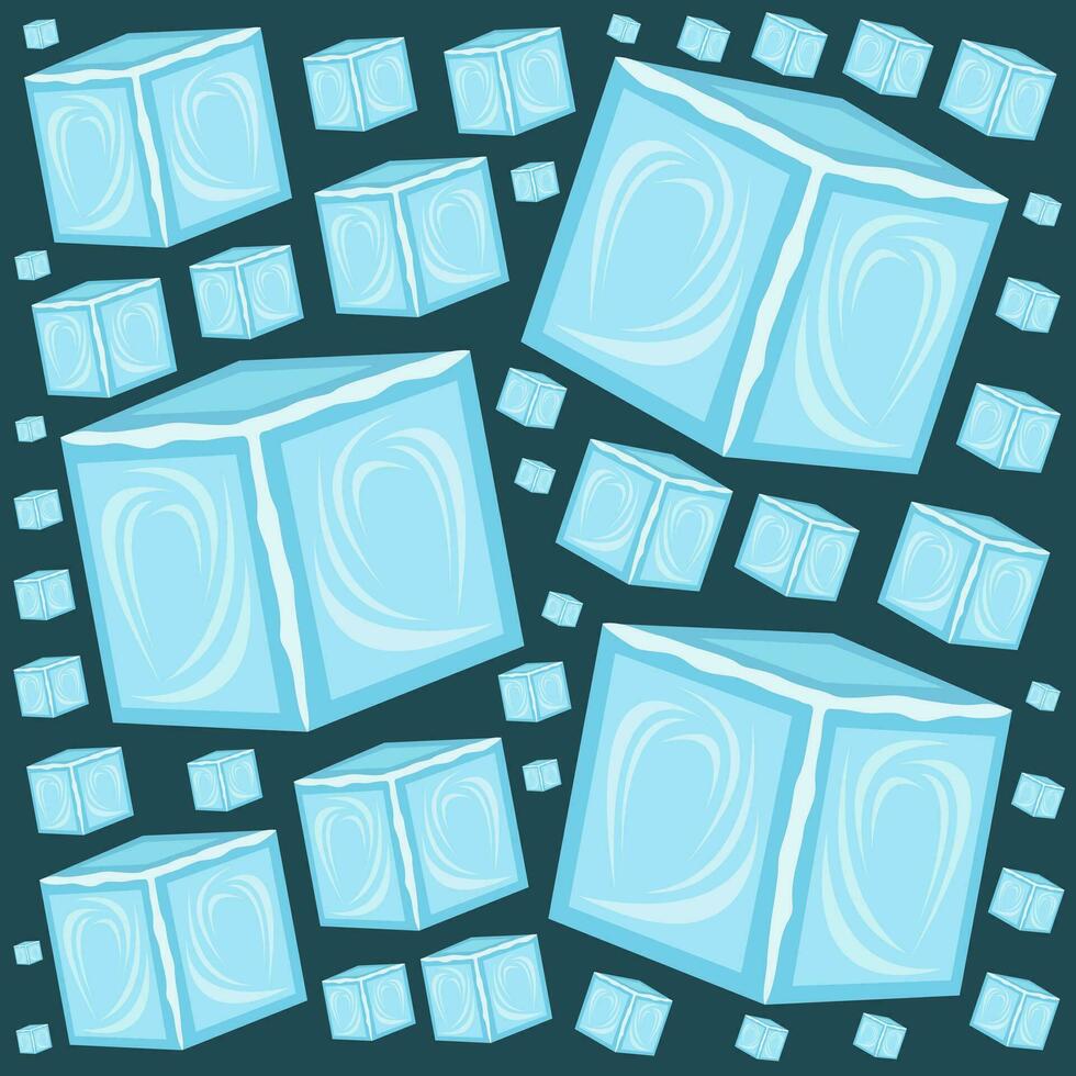 Cold ice cubes vector illustration for graphic design and decorative element