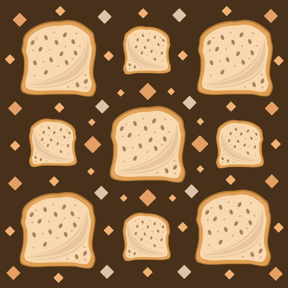 Wheat bread slice vector illustration for graphic design and decorative element