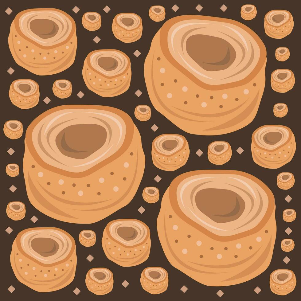 Baked yorkshire pudding vector illustration for graphic design and decorative element