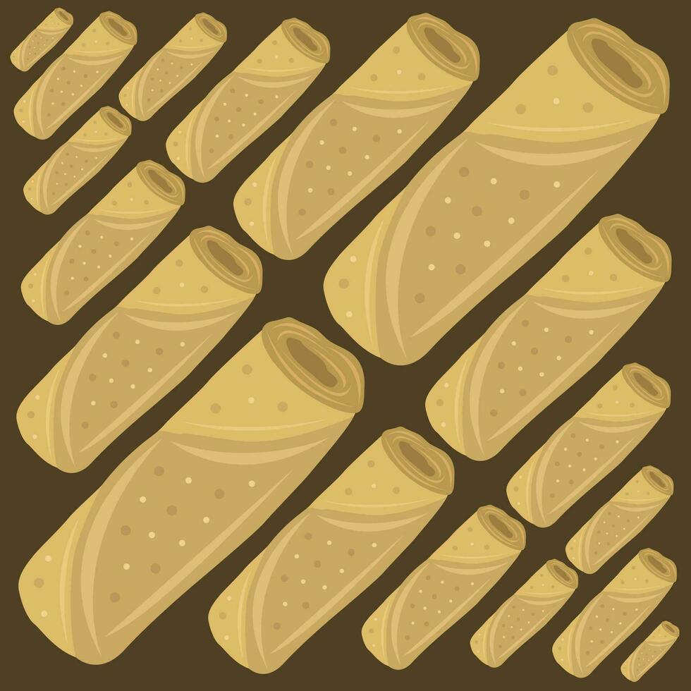 Fried spring rolls vector illustration for graphic design and decorative element