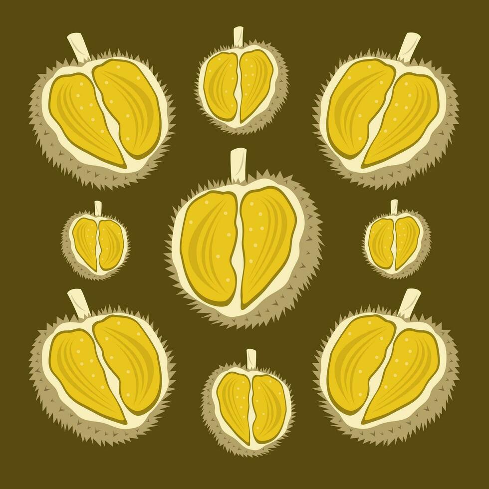 Durian vector illustration for graphic design and decorative element