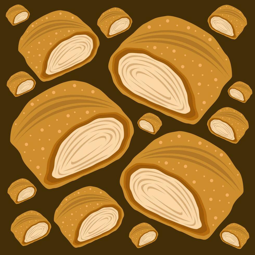 Strudel vector illustration for graphic design and decorative element