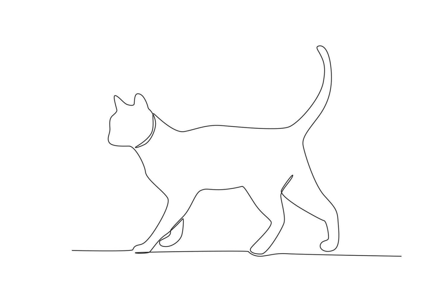 A big cat walking inside the house vector
