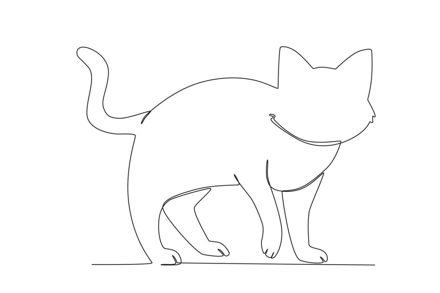 A cat facing forward vector