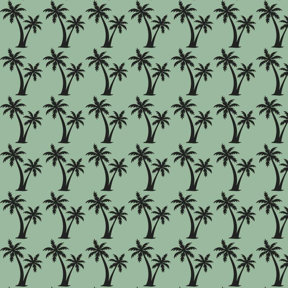 tropical seamless pattern, plam tree vector illustration