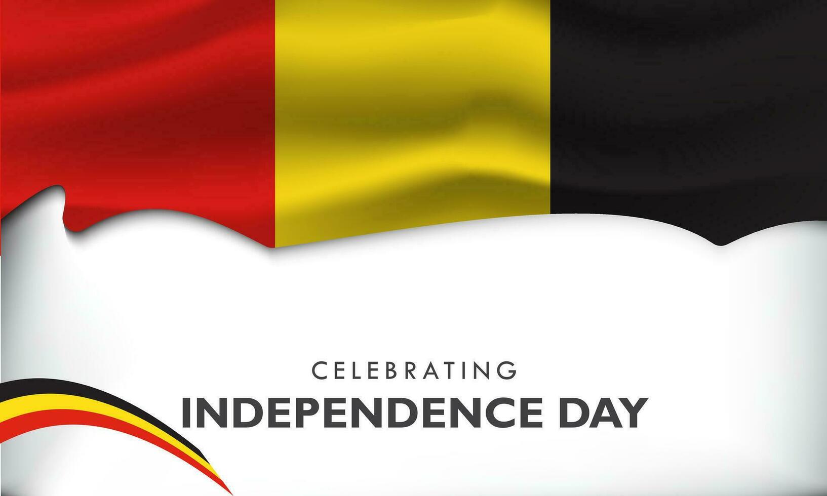 Belgium national day greeting card, banner with template text vector illustration. Belgian memorial holiday