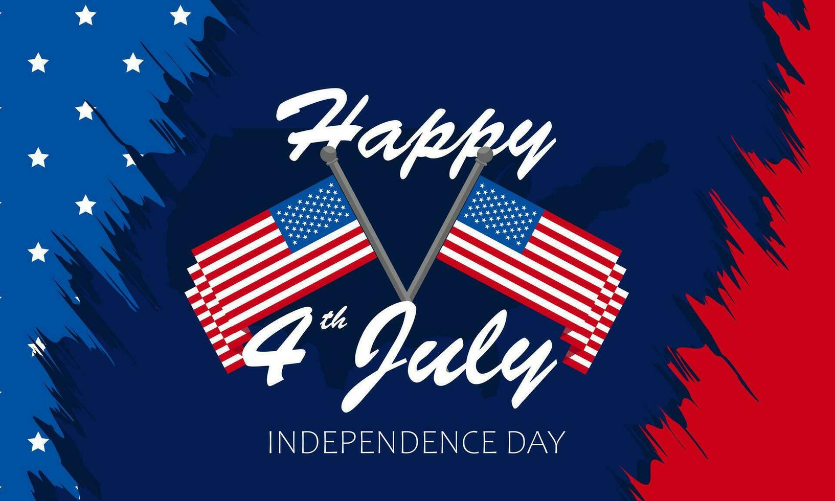 USA or United States of America independence day banner for 4th of July. Vector illustration