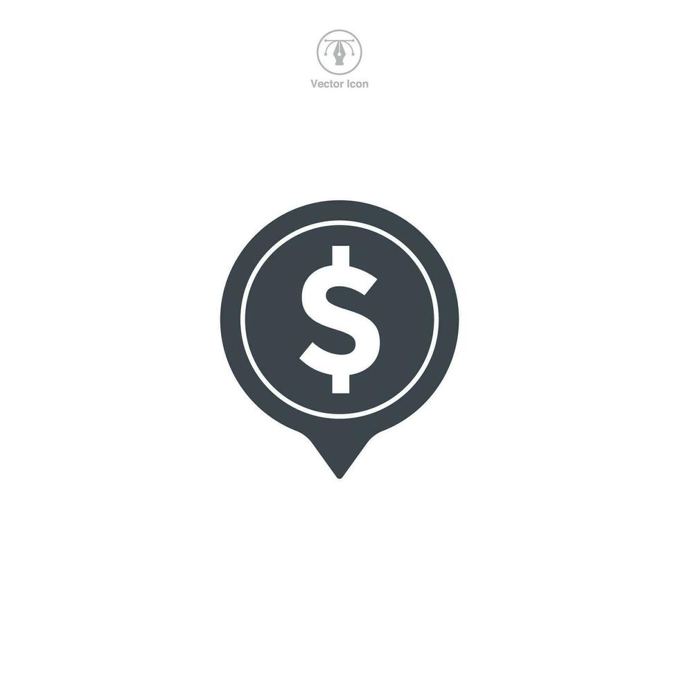 Dollar Sign icon. A crisp and recognizable vector illustration of a dollar sign, representing money, finance, and wealth.