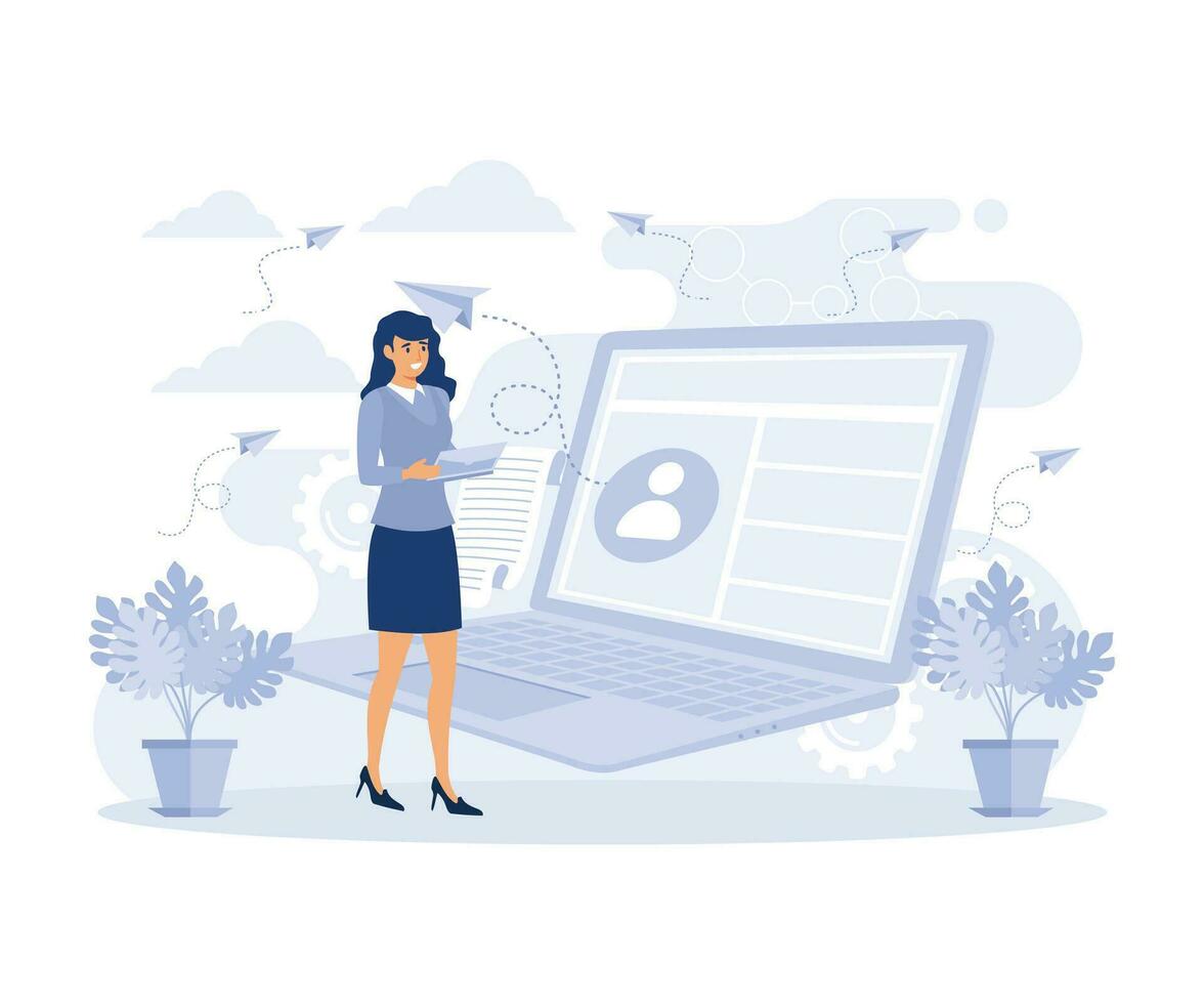 Online teaching concept,  Join virtual classroom, create class, teaching software interface, online class access code, distance training, flat vector modern illustration