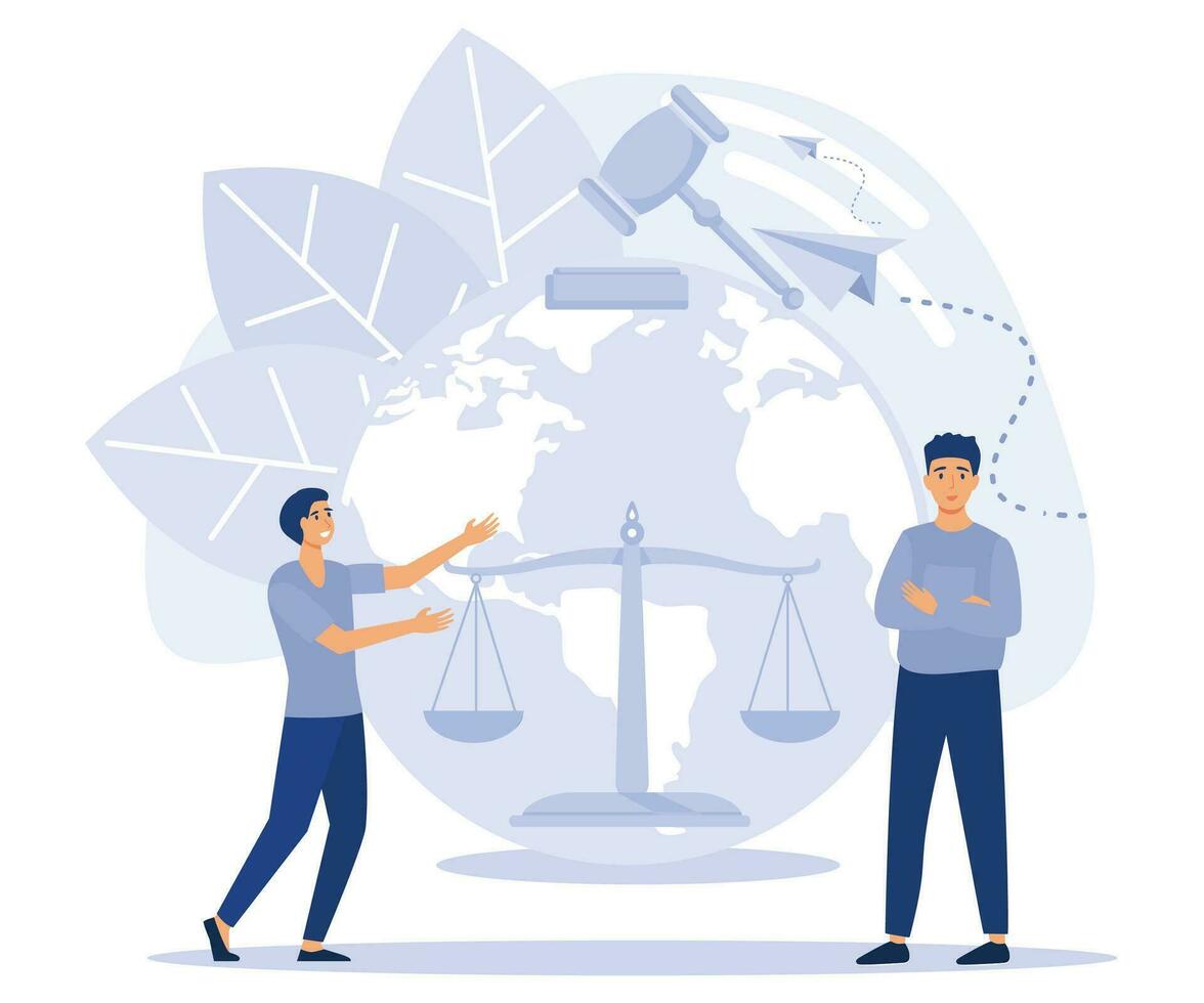 Young people rights protection concept, Youth rights and empowerment, take action, improve life quality, involvement, flat vector modern illustration