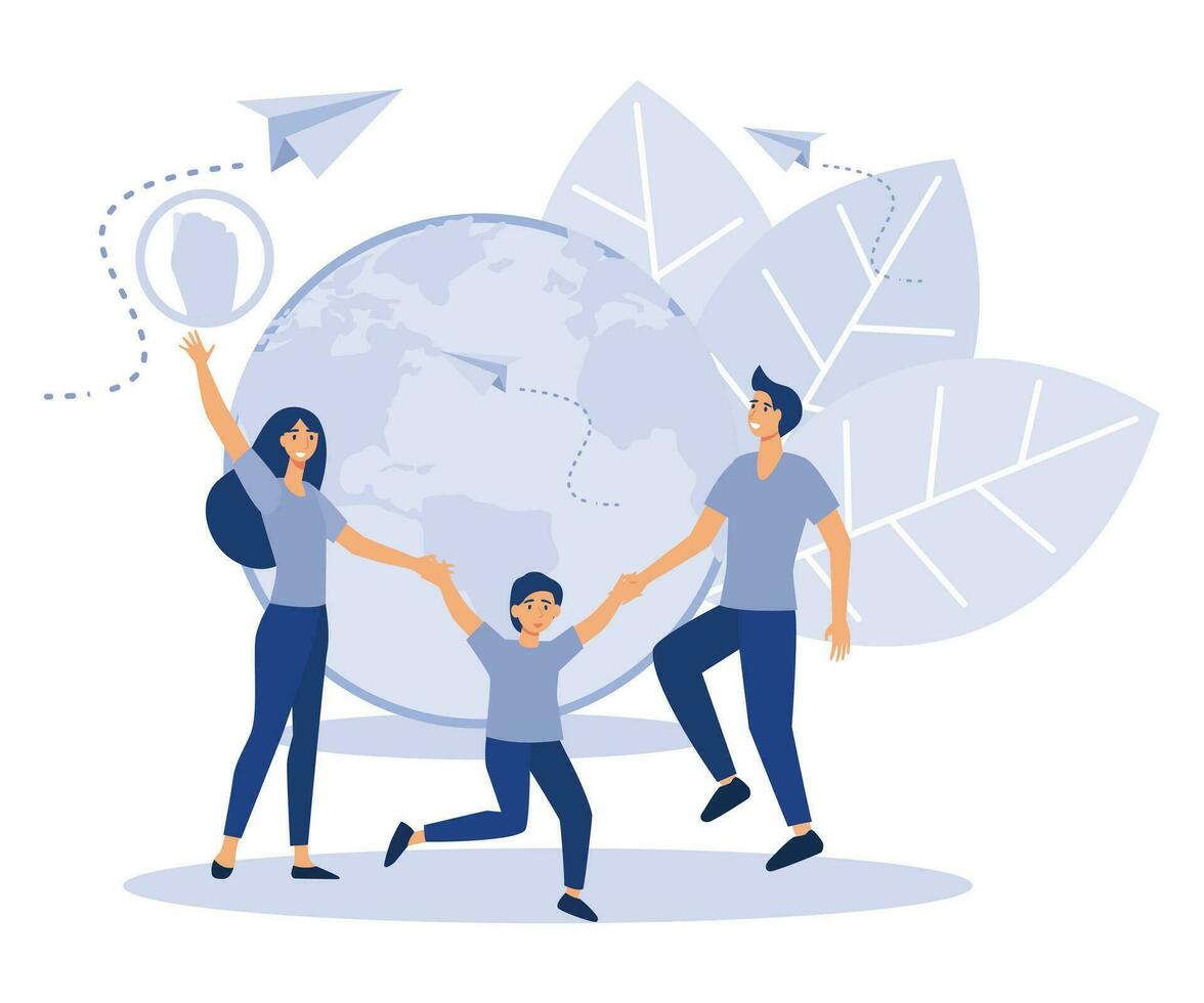 Young people rights protection concept, Youth rights and empowerment, take action, improve life quality, involvement, flat vector modern illustration