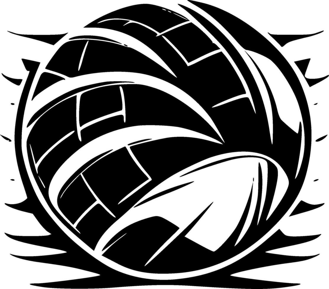 Volleyball - Minimalist and Flat Logo - Vector illustration