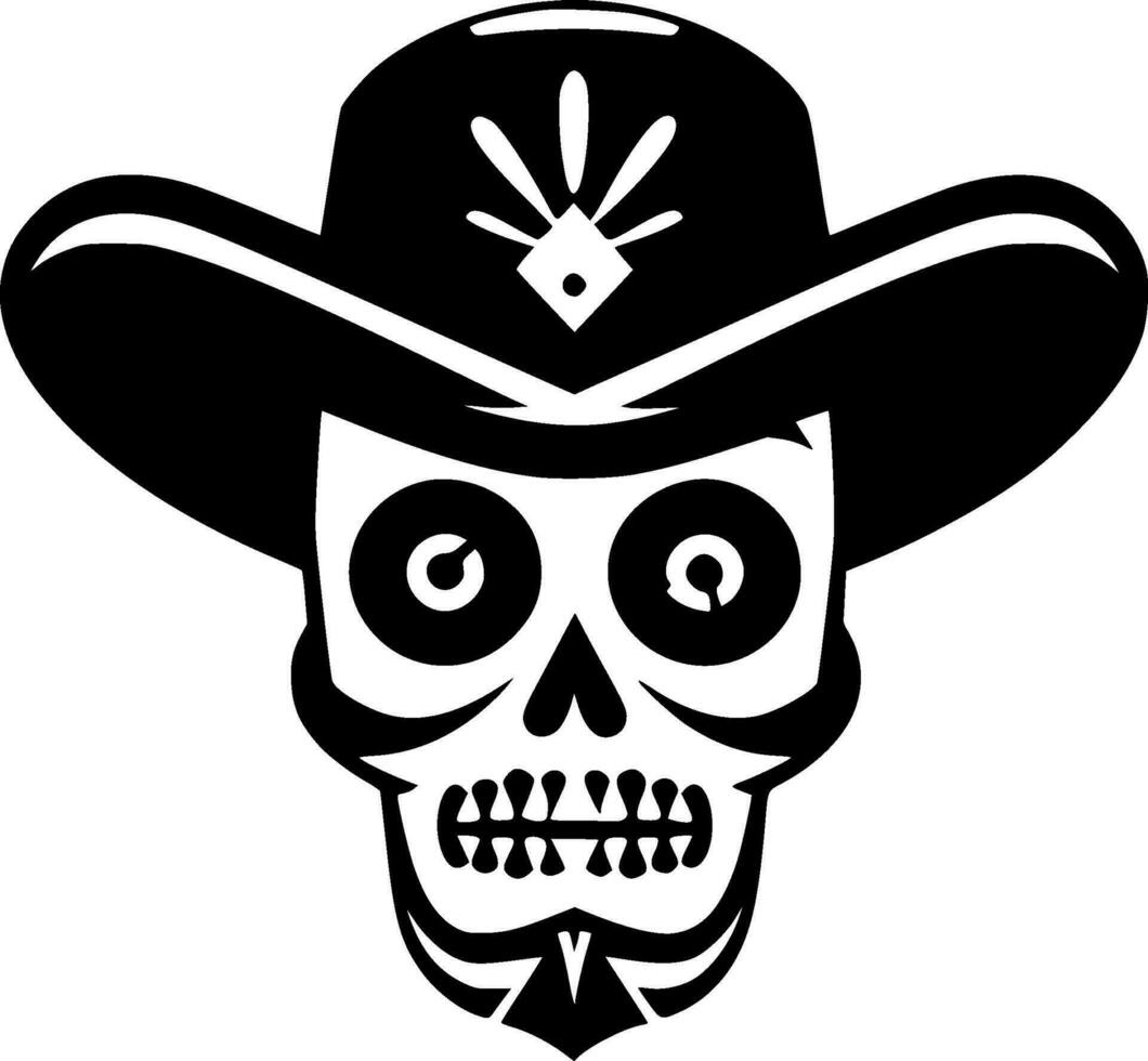 Mexico, Black and White Vector illustration