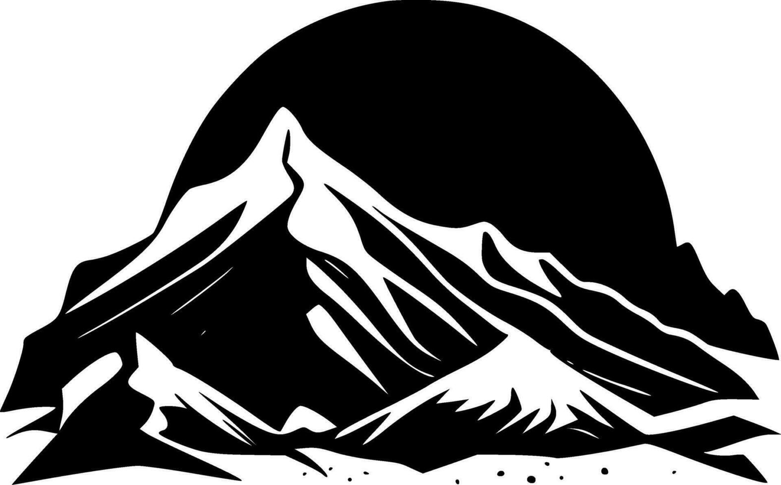 Mountains - Minimalist and Flat Logo - Vector illustration