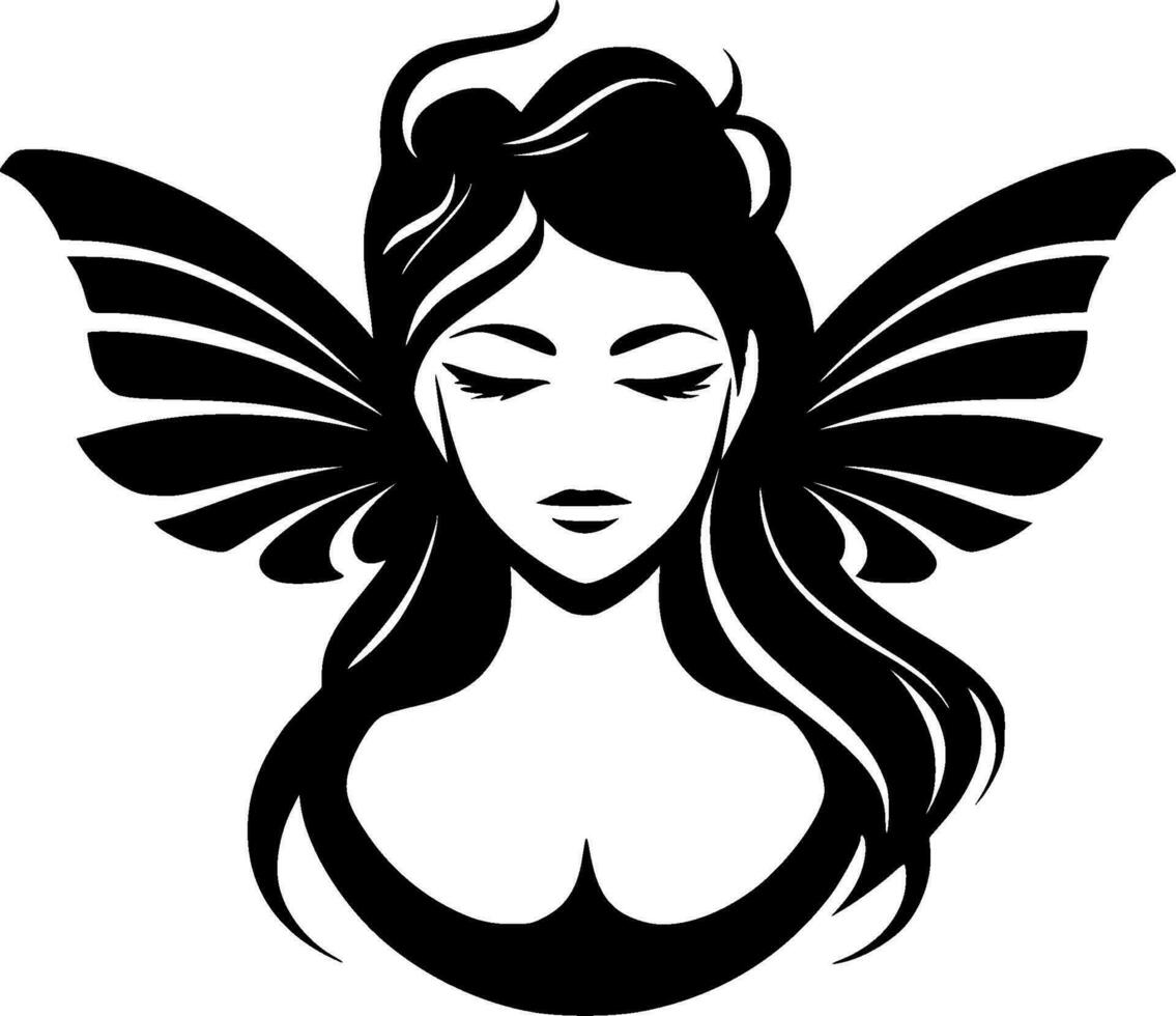 Fairy, Minimalist and Simple Silhouette - Vector illustration