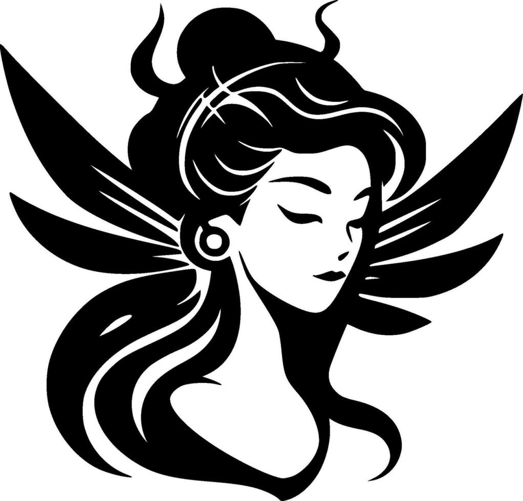 Fairy, Minimalist and Simple Silhouette - Vector illustration