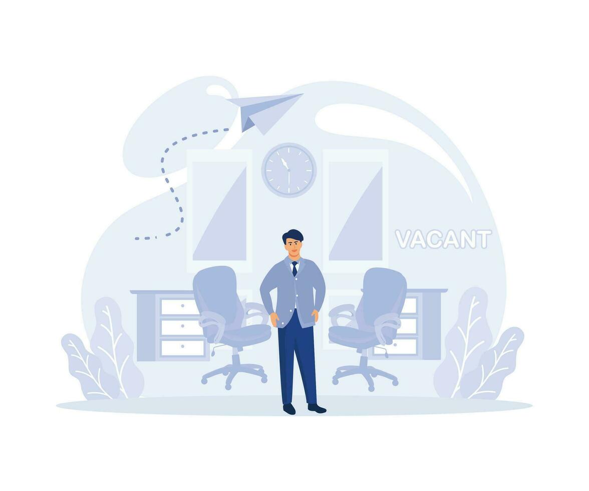 negocio contratación y reclutamiento concepto, no suficiente habilidad personal a llenar trabajo vacante, plano vector moderno ilustración