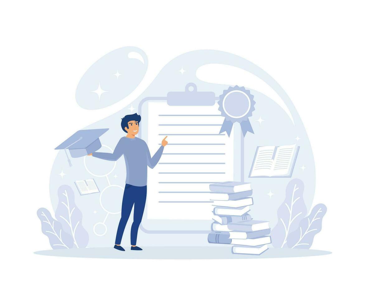 educational tourism concept, Professional learning,  Business coach, student group, education abroad, flat vector modern illustration