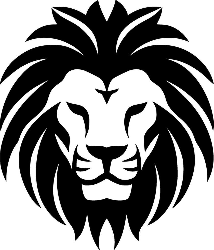 Lion, Minimalist and Simple Silhouette - Vector illustration