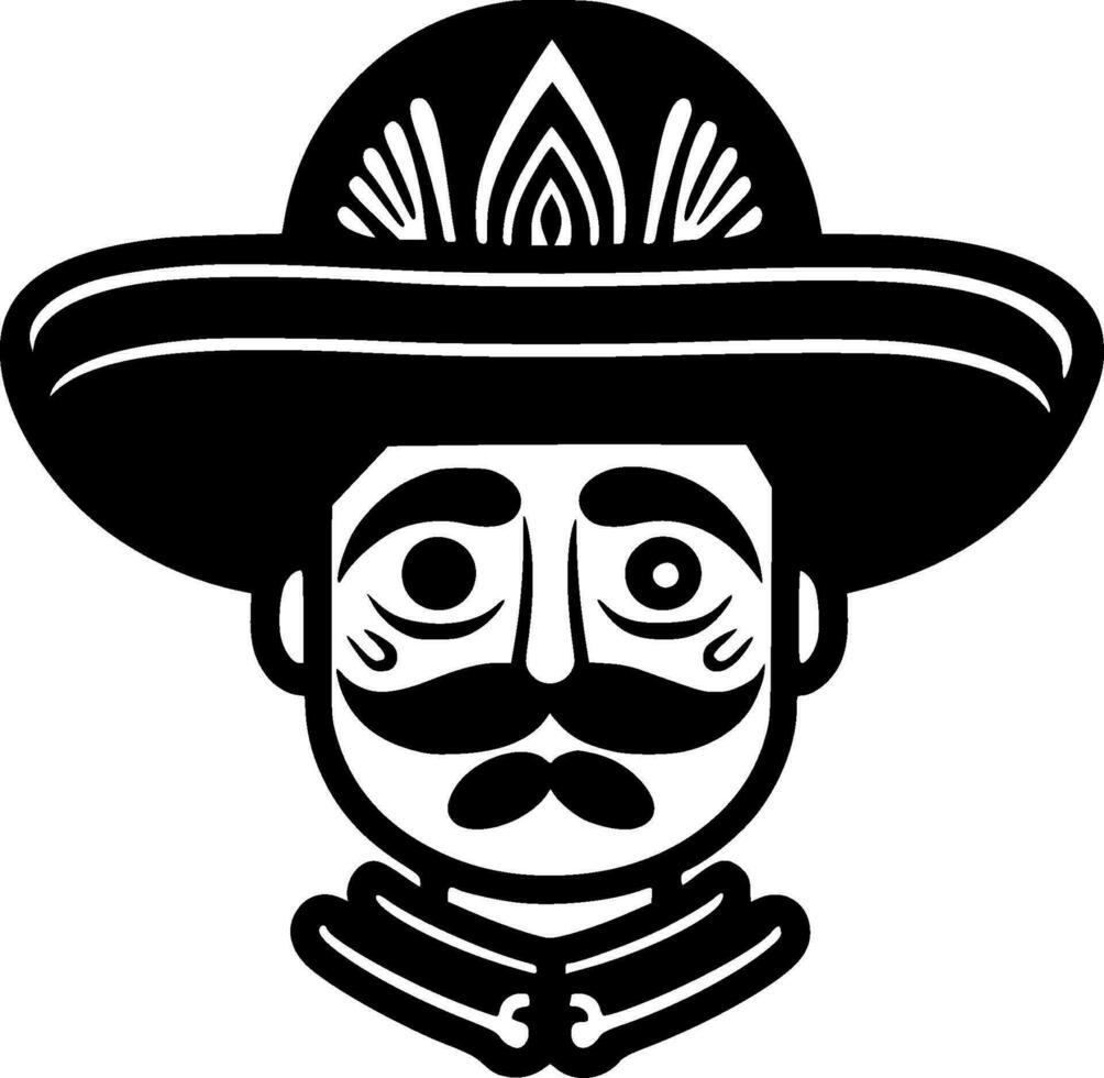 México, negro y blanco vector ilustración