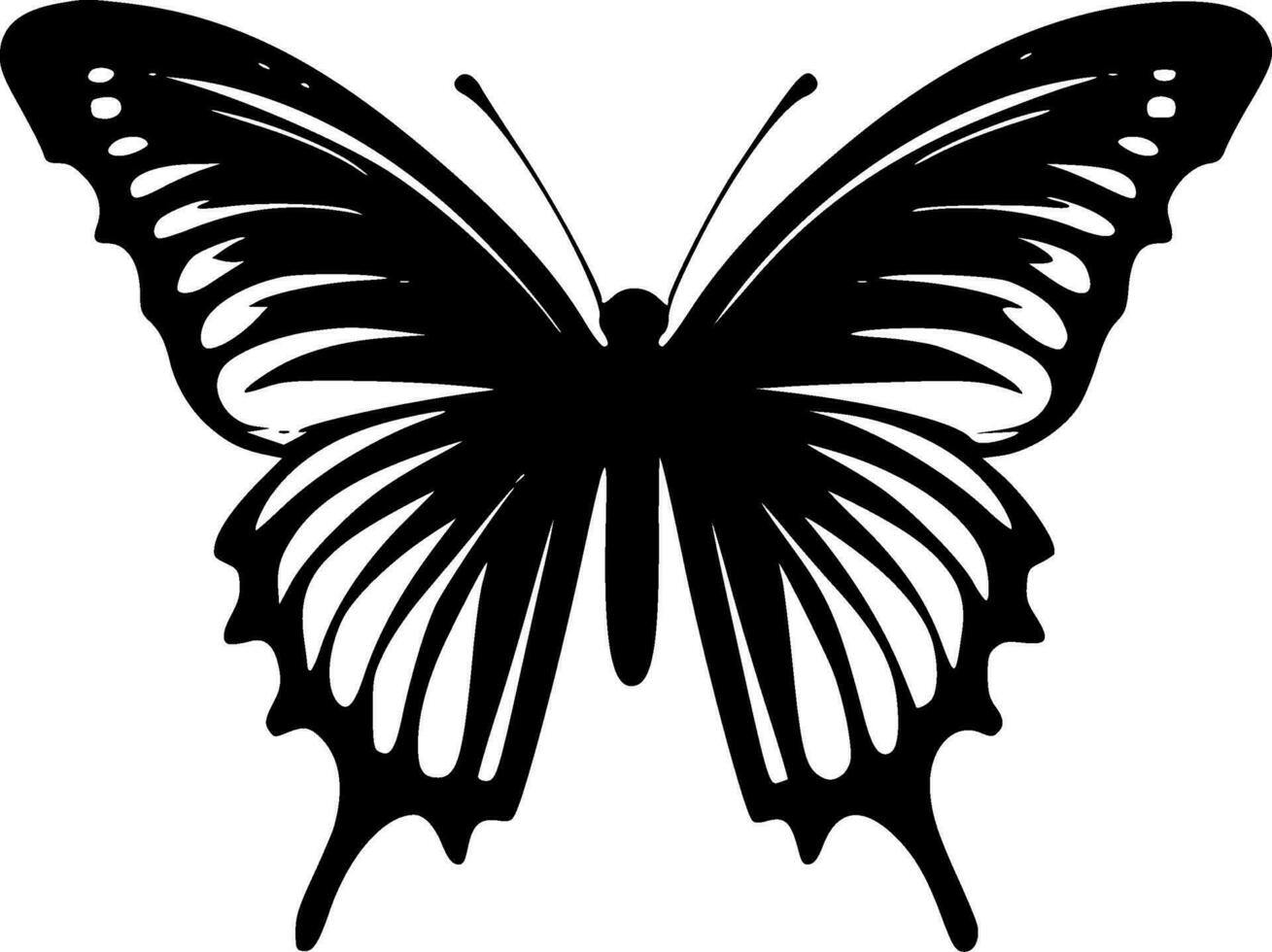 Butterfly, Minimalist and Simple Silhouette - Vector illustration