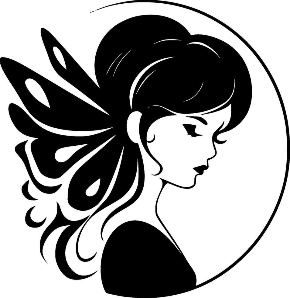hada - minimalista y plano logo - vector ilustración