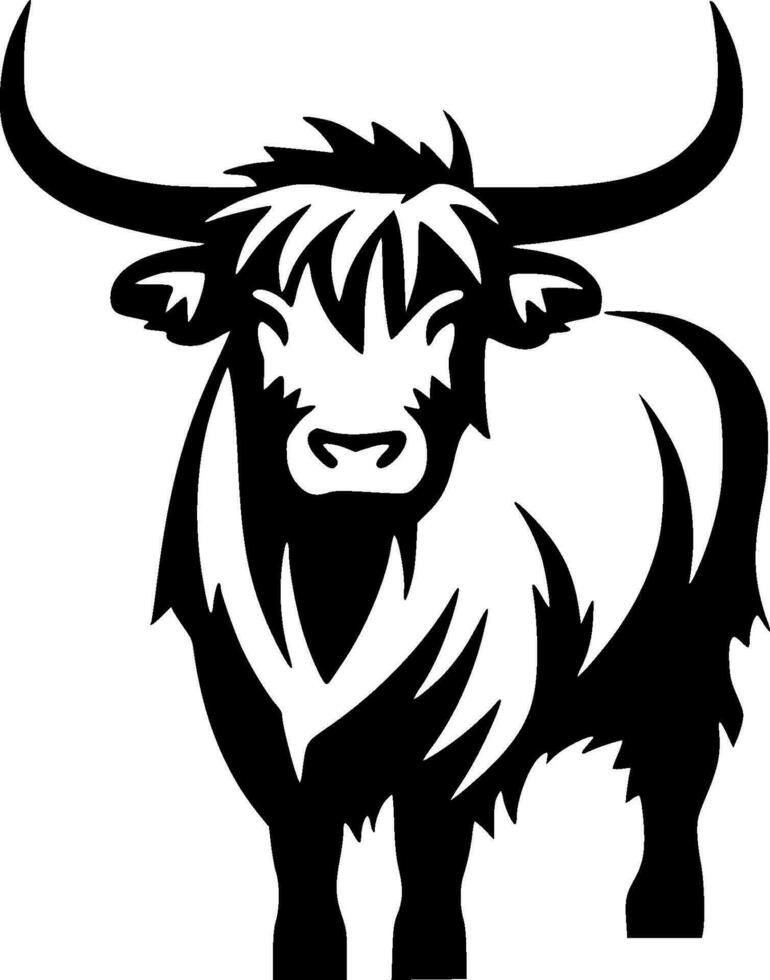 Highland Cow - High Quality Vector Logo - Vector illustration ideal for T-shirt graphic