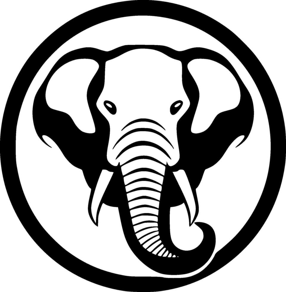 Elephant, Minimalist and Simple Silhouette - Vector illustration