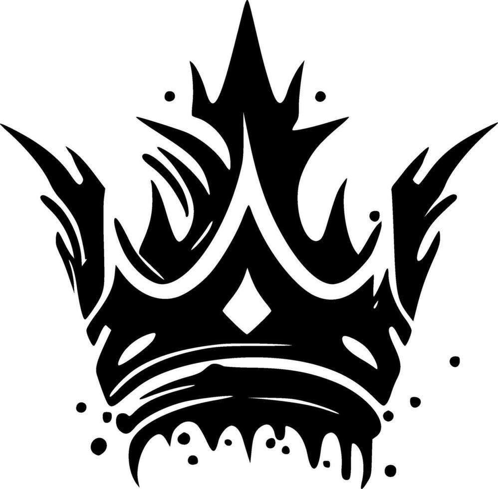 Crown, Minimalist and Simple Silhouette - Vector illustration