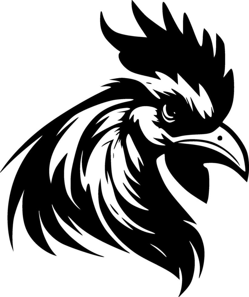 Rooster, Minimalist and Simple Silhouette - Vector illustration