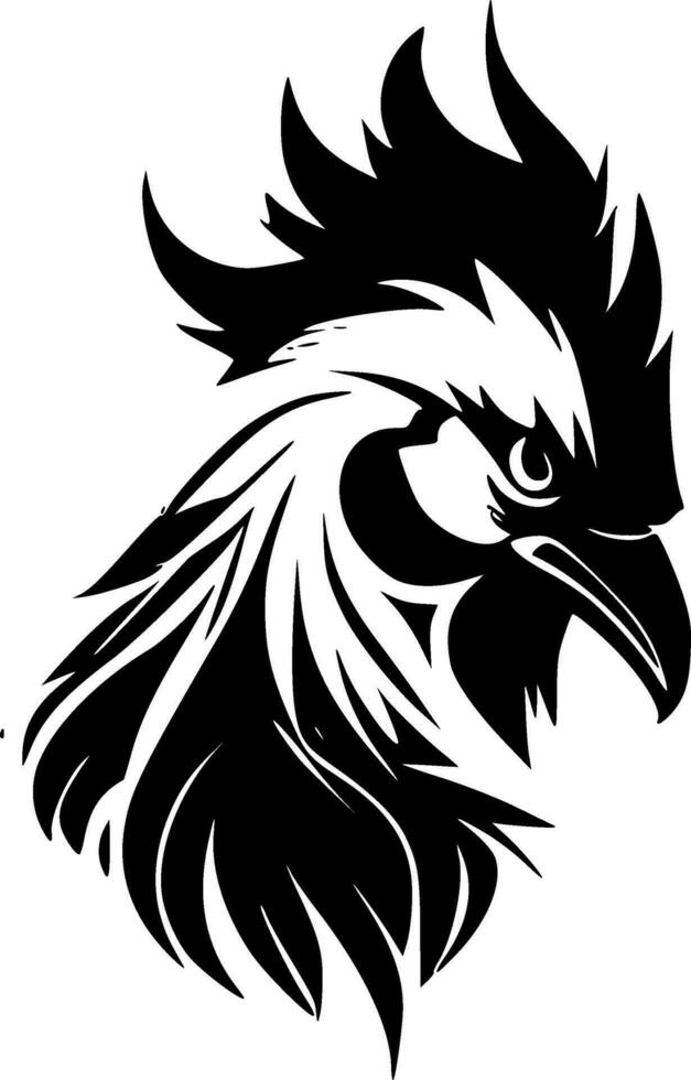 Rooster - Minimalist and Flat Logo - Vector illustration