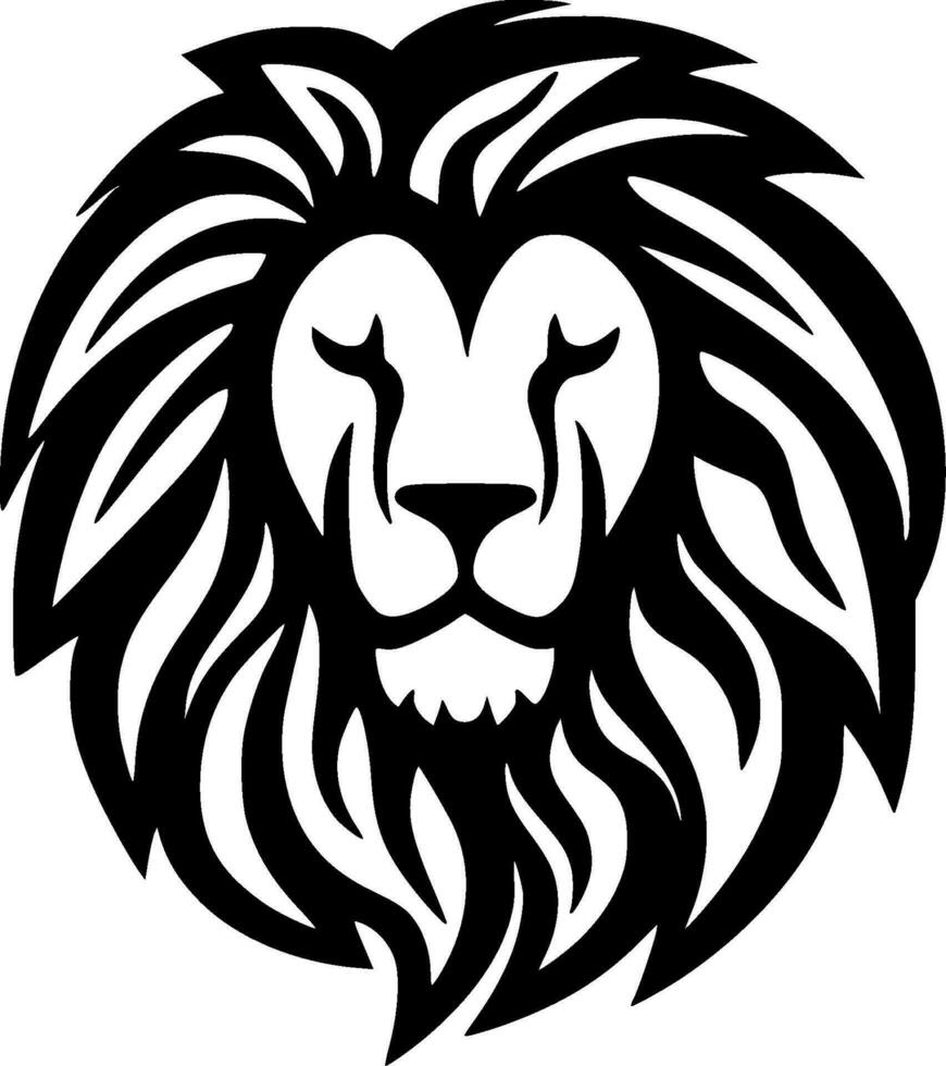 Lion, Minimalist and Simple Silhouette - Vector illustration