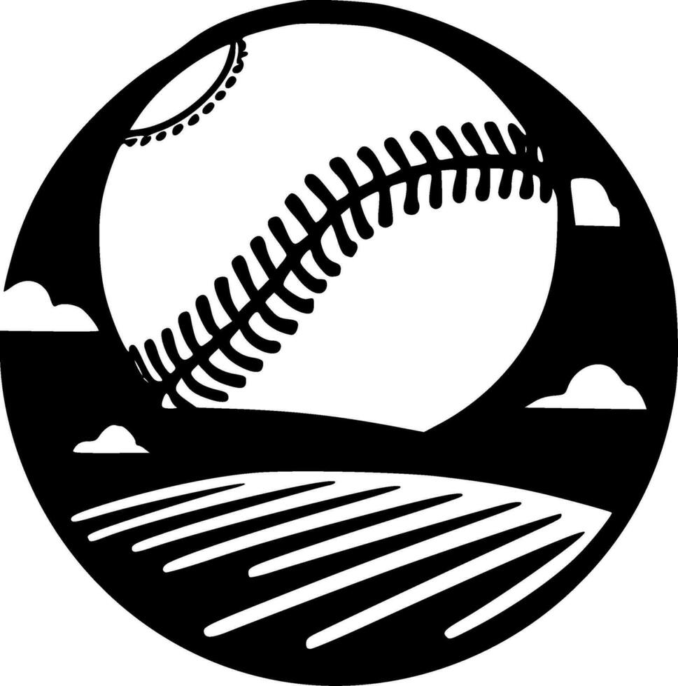 béisbol - minimalista y plano logo - vector ilustración