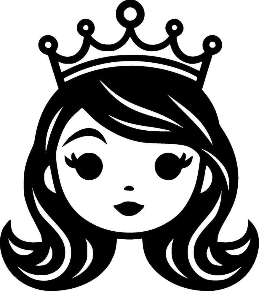 princesa - alto calidad vector logo - vector ilustración ideal para camiseta gráfico