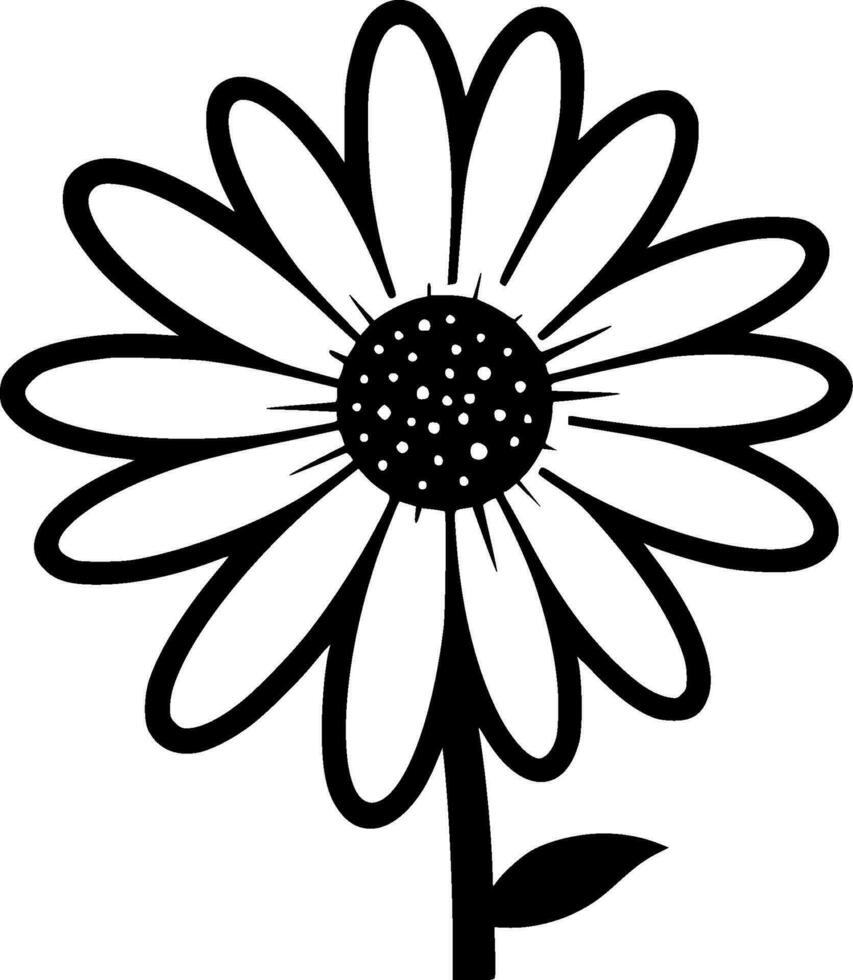 Daisy, Black and White Vector illustration 25341221 Vector Art at Vecteezy