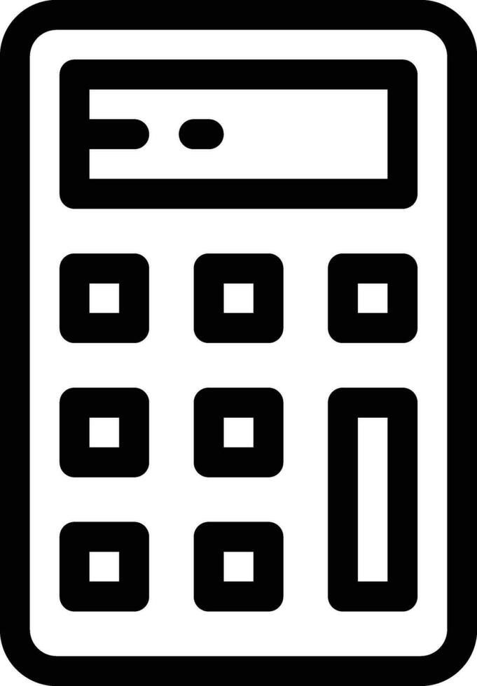 papelería calculadora libro línea icono vector