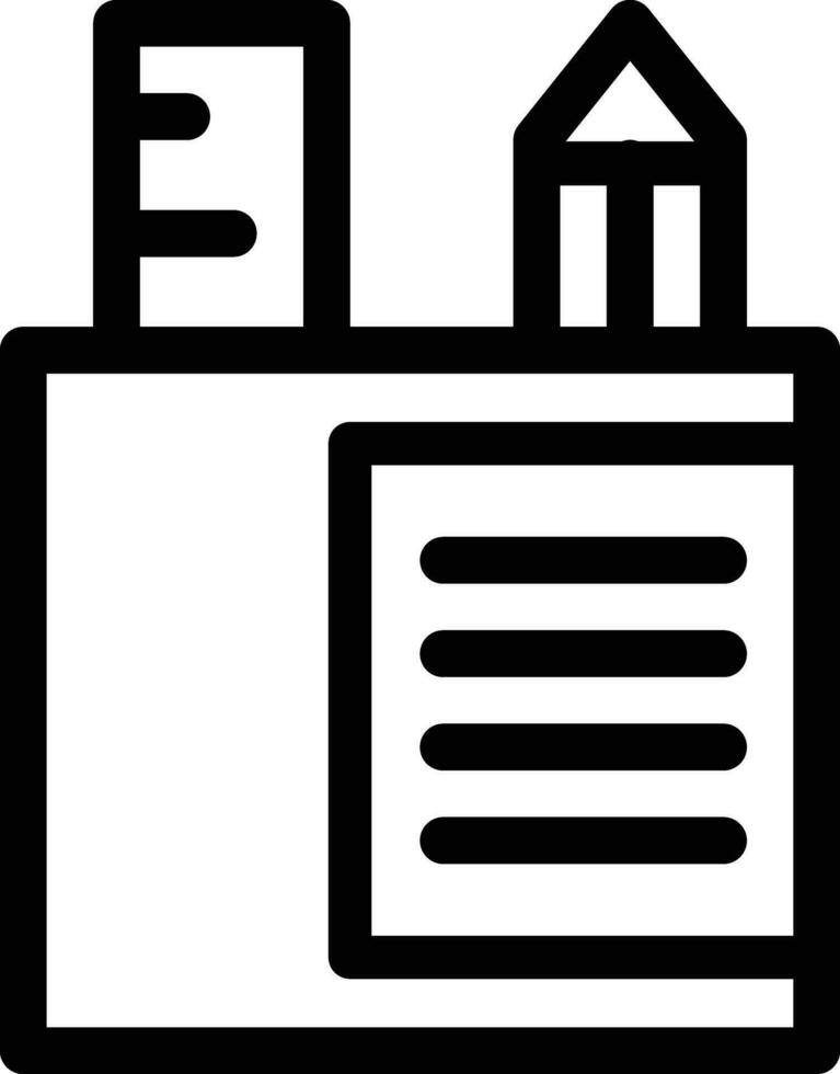 stationery calculator book line icon vector