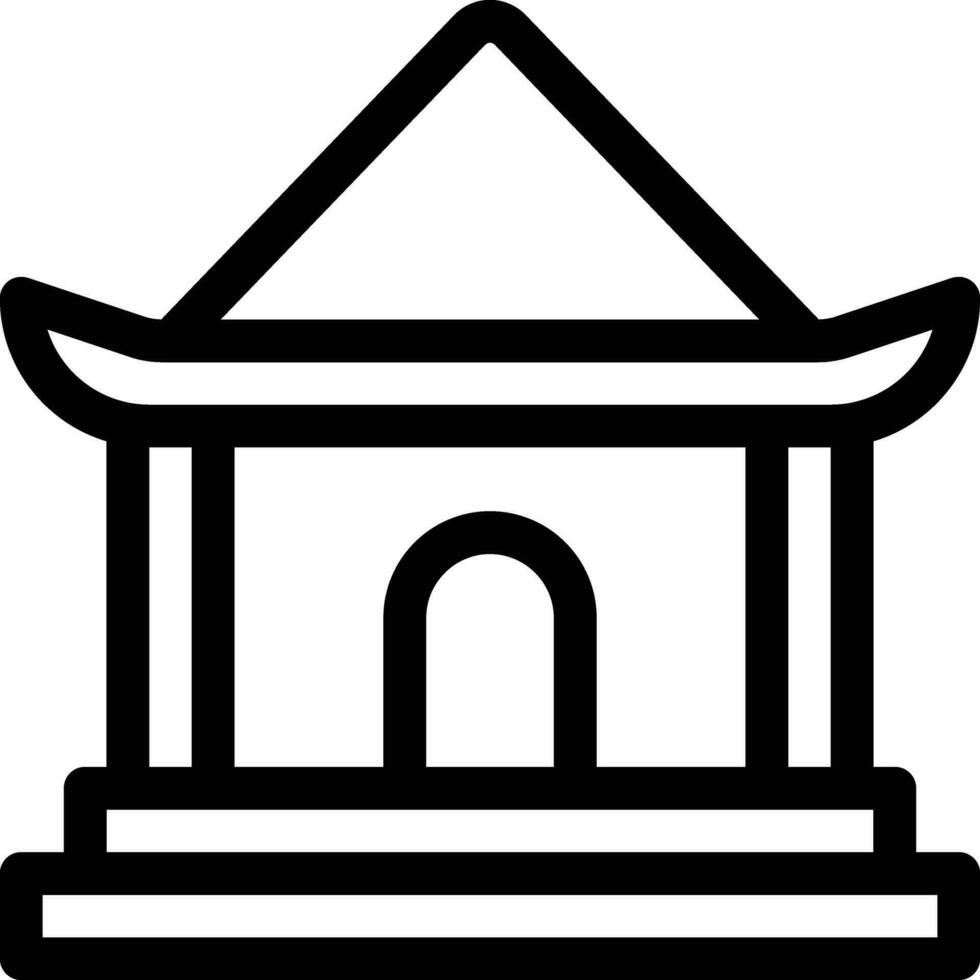 temple candle fire lamp icons vector