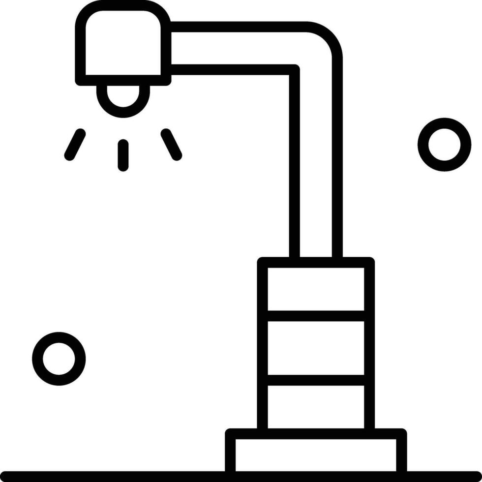 street lamp line icon vector