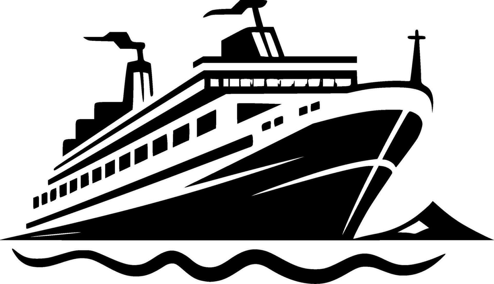 Cruise - Minimalist and Flat Logo - Vector illustration