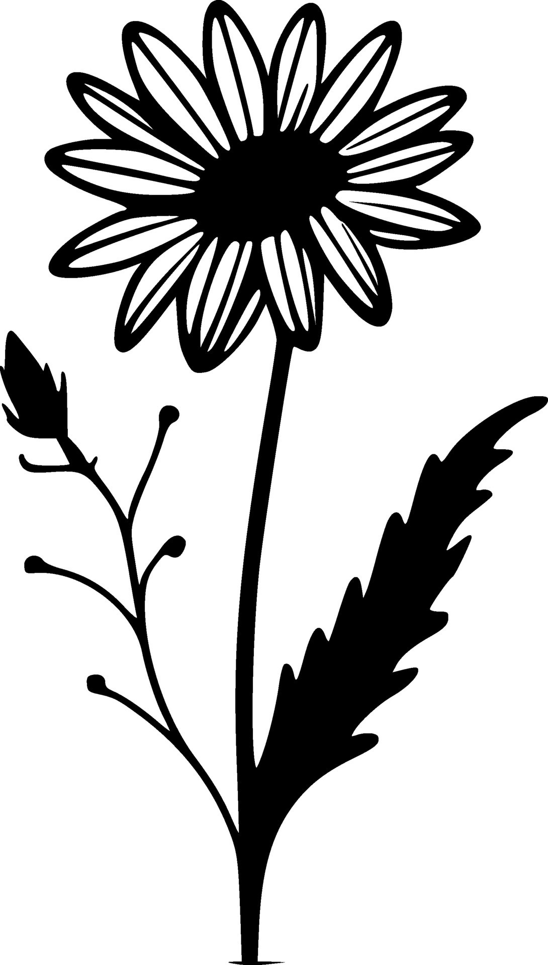 Birth Flower, Black and White Vector illustration 25341482 Vector Art