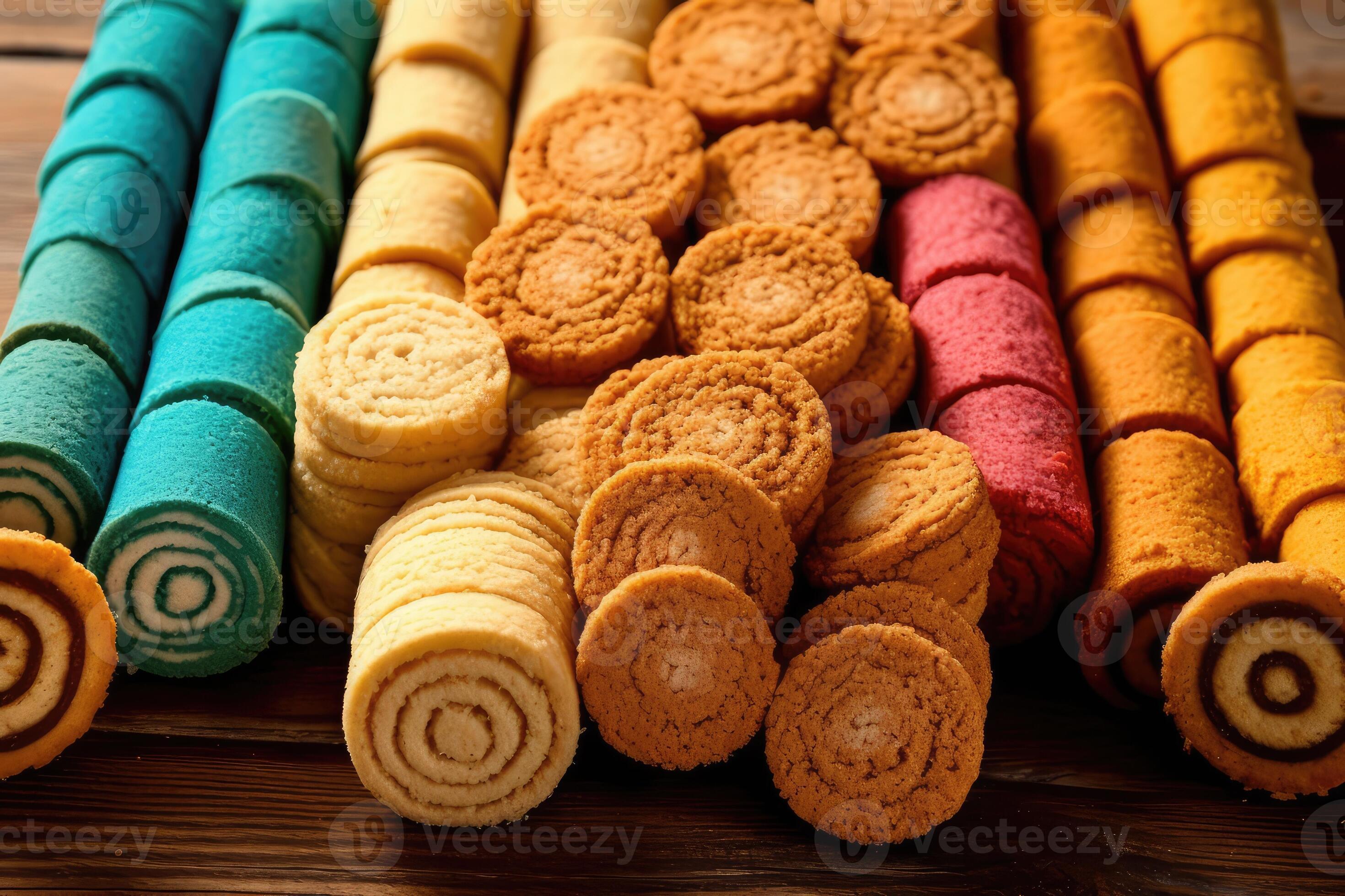 stock photo of Crispy Biscuit Roll in the kitchen table professional